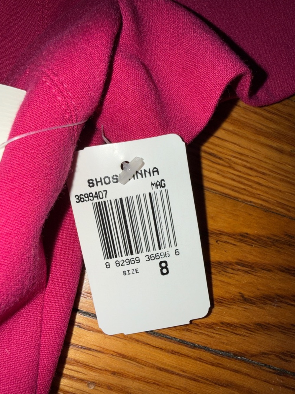 Shoshanna Magenta Short-Sleeve Fit-and-Flare Dress, size 8 NWT! - Picture 3 of 4